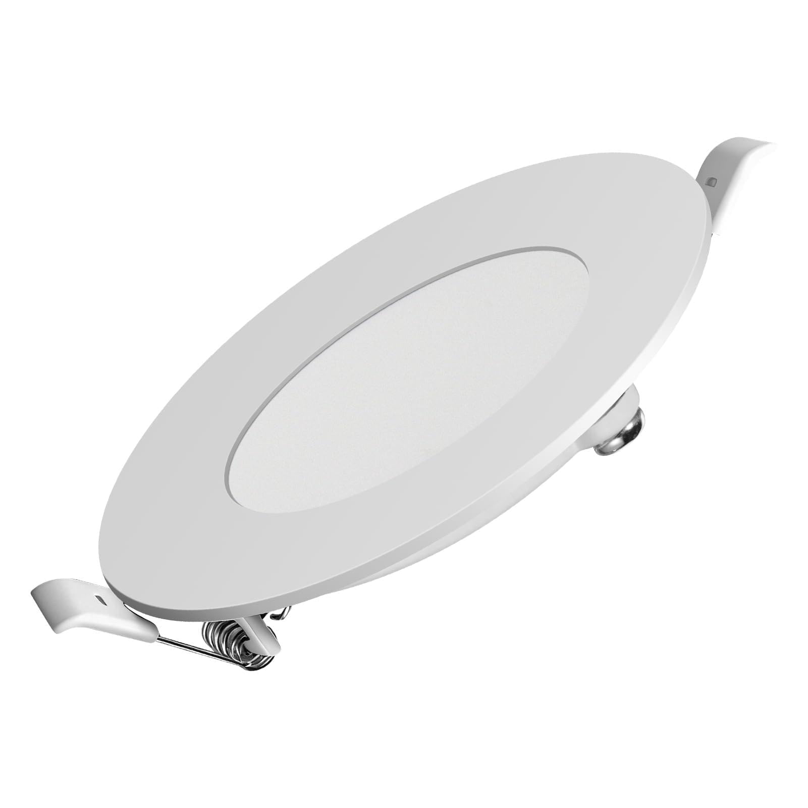 Keleef 10Pcs 18W Recessed LED Ceiling Lights, IP20 Waterproof, 4500K Ceiling Panel Lights, Round Ultra Slim Ceiling Lighting for Living Room, Bedroom, Kitchen, Hallway, Porch, Balcony