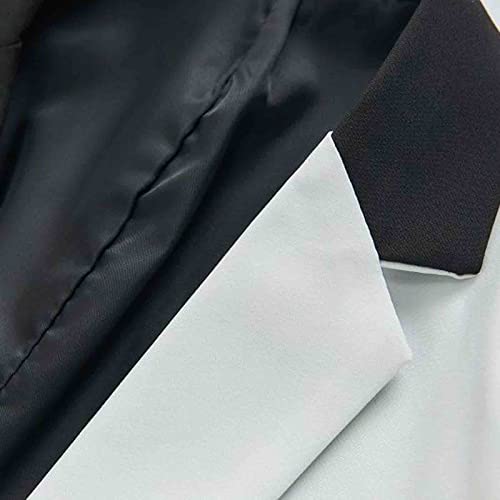 Color Block Blazers for Men Slim Fit One-Button Sport Coats Notched Lapel Collar Wedding Party Suit Jacket4