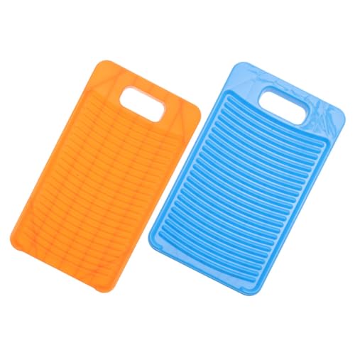 BUTIFULSIC Wash Board for Laundry 2pcs Plastic Washboard Hand Washing Easy to Clean Maintain Home Use