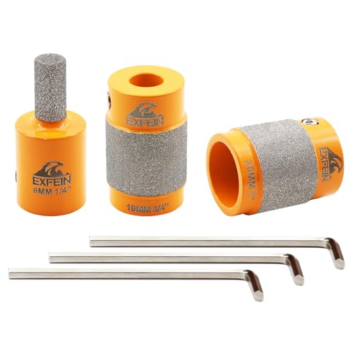 Grinder Bits for Stained Glass - EXFEIN Diamond Grinder Head 1/4