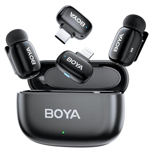 BOYA Mini Wireless Lavalier Microphone with USB-C & Lightning