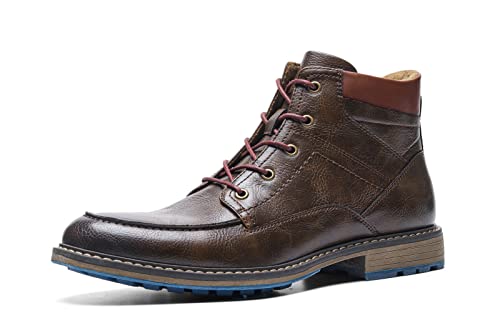 CrazycatZ Men's Combat Boots Biker Boots Wingtip Dress Casual Chukka Boot Cap Toe Shoes Vegan Leather Men Oxford Boots Shoes3