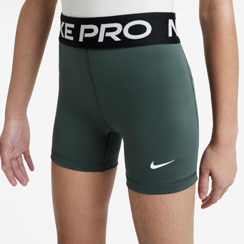 Image of Nike Girls' Pro Shorts (Little Big Kid), Vintage Green /White
