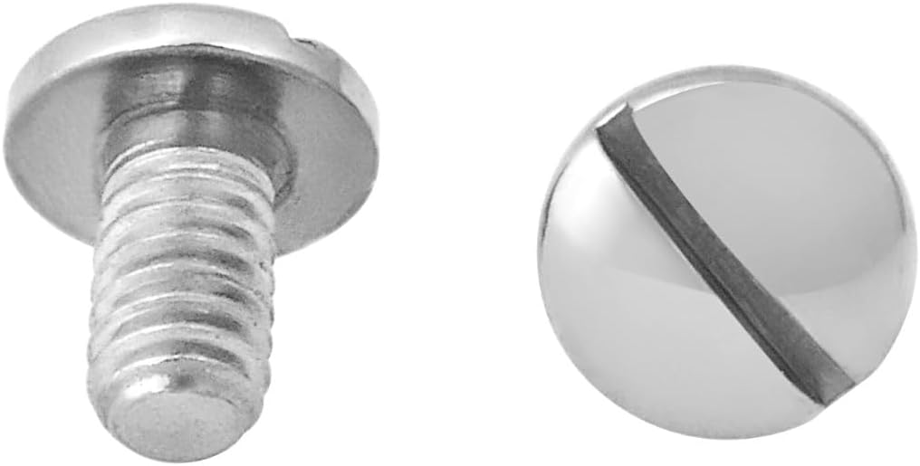 Ewatchparts 4 PC SCREWS REPLACEMENT COMPATIBLE WITH CARTIER LOVE BRACELET EXTRA THICKER THREAD SILVER