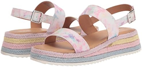 Steve Madden Girls Shoes Girls Marny Wedge Sandal, Tie Dye, 3 Little Kid | Image 6