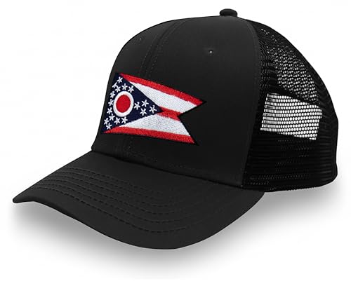 Image of International Tie State Hat for Men and Women, Adjustable Snapback Trucker Baseball Cap with Embroidered Patch