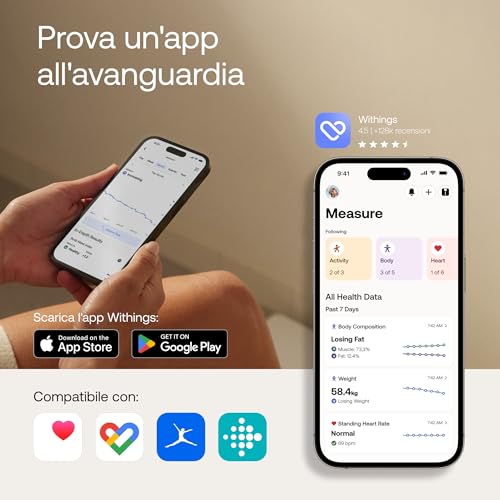 Withings - Pesa Persone Smart Body Smart-bianco - 5