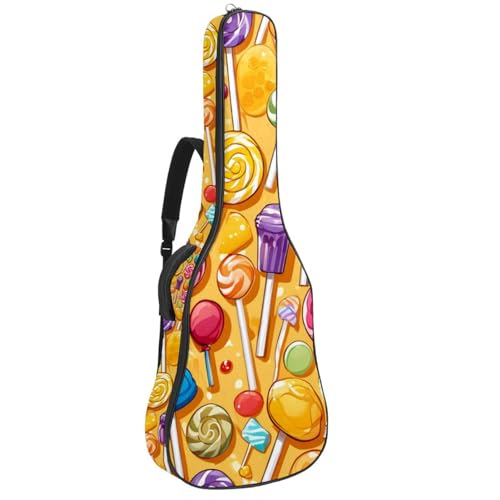 Housse pour guitare jaune multicolore idéale pour cours et répétitions