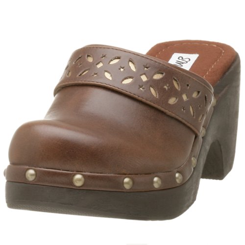 SM New York Women's Kenyya Clog,Brown,7.5 M