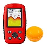  Ecoscandagli portatili wireless, ecoscandagli con schermo a colori, esche, ecoscandagli, sensori laghi e oceanici,Red