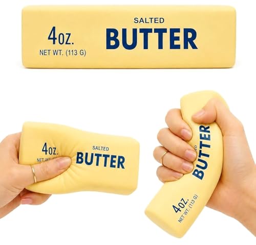 INTELLIGRON Butter Squishy Toy 1Pc Squishy Butter Stick Fidget Toy Soft Slow Rising Squishy for Kids Cute Butter Squishy Style Squeeze Toy for Party Bags & Desk Gifts Stress Relief Fidget Toy