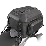 Rhinowalk Motorcycle Tail Bag Rear Seat Bag Hard Shell Waterproof 23-35L Expandable Motorbike Helmet Bag Luggage Bag Storage Bag
