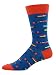 Socksmith Mens' Novelty Crew Socks "Just Fishin'" - 1 pair (Steel Blue) Sock Size 10-13, Shoe Size 7-12.5
