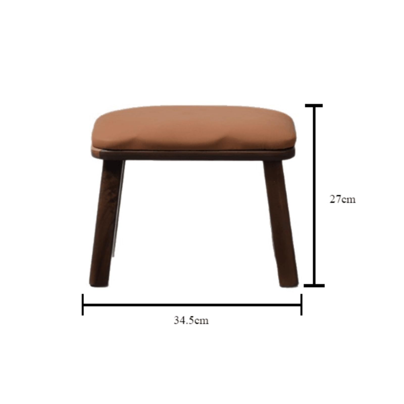 Pouf Poggiapiedi Poggiapiedi in Legno Massello, Sedia Imbottita Quadrata, Panca for Cambiare Le Scarpe Accessorio per Casa
