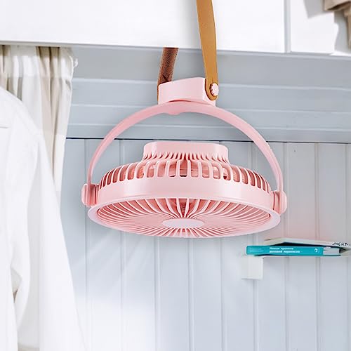 Ventilador de camping de 7 pulgadas con luz nocturna colgante para combatir el calor interior 5