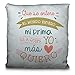 Cojín Personalizado Frases. Regalos Personalizados Originales. Impresión 100% por Las Dos Caras. Relleno Incluido. Varios tamaños. Mundo Azul