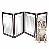 Internet's Best Traditional Wire Dog Gate - 4 Panel - 30" Tall - Espresso