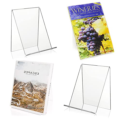 10 Pcs 6‘’ X 4‘’ Acrylic Book Display Stand Clear Easel Without Ledge Tablet Holder For Displaying Books, Pictures, Notebooks, Cds, Artworks, Etc #TOP3