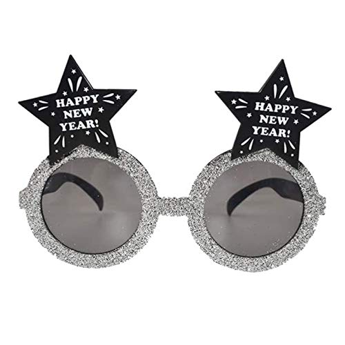 Soochat Happy New Year Eyeglasses New Year Eve Sunglasses Funny Novelty Photo Props Accessory For 2022 New Years Eve Party Festival Favor