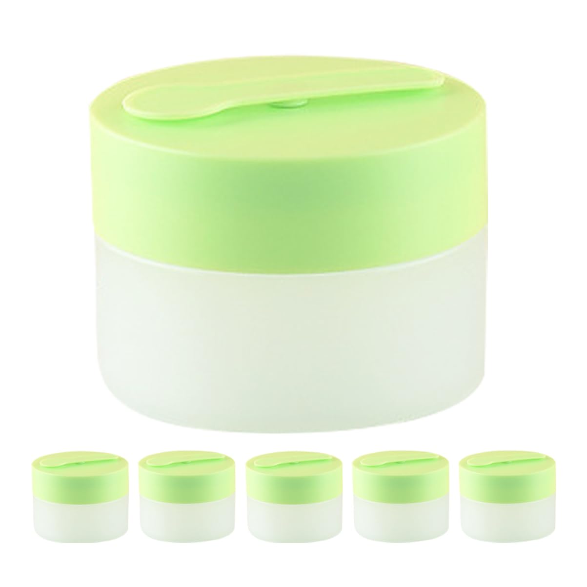 POPETPOP 6pièces Conteneurs Échantillons Plastique avec Couvercles Contenants de Rangement pour Échantillons et Crèmes pour Maison Voyages