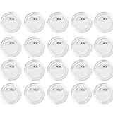 Buttons Selber Machen Ohne Buttonmaschine, 20 Stück Transparente Acryl Ansteckbuttons Set, 60mm Knöpf Buttons Anstecker mit Sicherheitsnadel, Acryl Button Pins Abzeichen für Foto Bild Kleidung