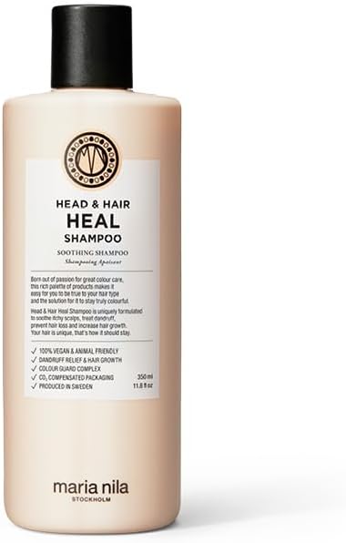 Maria Nila Head & Hair Heal, Shampoo 350 ml, Voorkomt Roos-/Hoofdhuidproblemen en Stimuleert de Haargroei, 100% Veganistisch en Sulfaat-/Parabenvrij