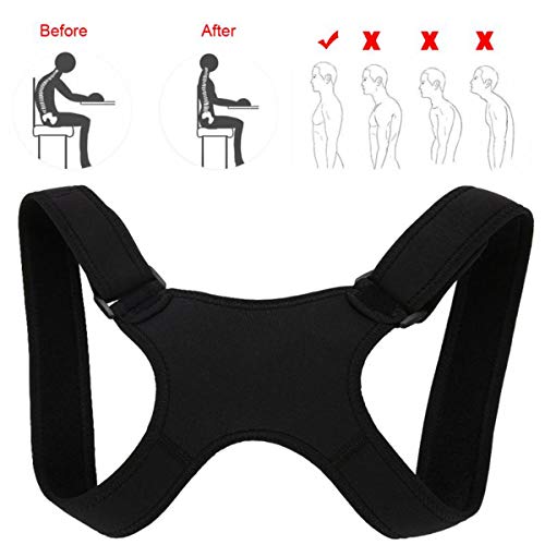 LALAHEI Posture Corrector for Men & Women,Discreet Under Clothes Comfortable and Effective Clavicle Brace for Neck Shoulder Back Pain Relief Fully Adjustable Spinal Brace for Slouching (Large)