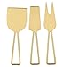 Meubletmoi - Juego de 3 cubiertos (acero inoxidable, acabado de latón cepillado, diseño minimalista