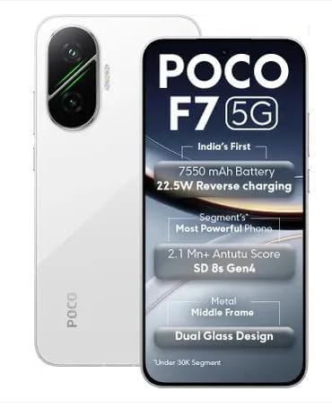 Image of POCO F7 5G (Frost White, 512 GB) (12 GB RAM)