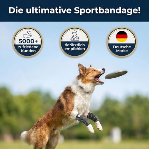 Nature Pet Sport Hand Gelenk Bandage für Hunde - geeignet für Rettungs- und Diensthunde oder Agility, Flyball und Hunde Frisbee (S)
