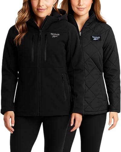 Reebok Womens Ski Jacket - Insulated 3 in 1 Inner Puffer Jacket -...