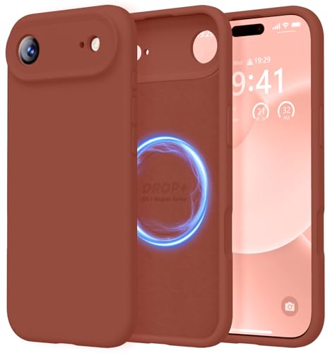 Image of LOVE 3000 Designed for iPhone Air Case, Premium Silicone [Compatible with Magsafe][Soft Anti-Scratch Microfiber Lining] Shockproof Protective Phone Case for Holsters 6.5 inch, Caramel