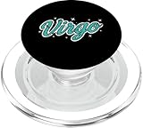 Photo Gallery vergine retro script zodiac teal popsockets popgrip per magsafe Photo Gallery vergine retro script zodiac teal popsockets popgrip per magsafe
