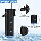 fishkeeper Aquarium Filter, Adjustable 500L/H Aquarium innenfilter für 30L-120L Aquarien, 4-in-1 Aquarium Pumpe mit Filter, Sauerstoff, Wavemaker, Filterschwamm