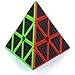 Maomaoyu Piramide Cubo 3x3 3x3x3 Profesional Pyraminx Puzzle Cubo de la Velocidad Fibra De Carbono Negro
