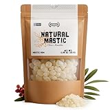 APSOGO Chios Mastic Gum 0.88 Oz - 100% Natural Greek Mastiha Gum Tears, Sugar-Free & Vegan Chewing Gum - Medium-Size Tears in Resealable Pouch