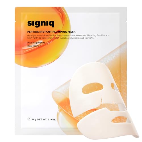 signiq Peptide Instant Plumping Mask, Embossed Hydrogel Mask, Lif...