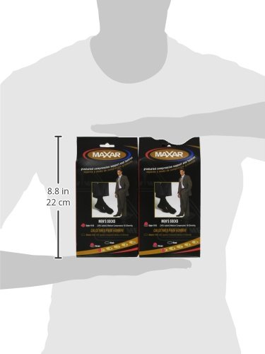 Image of MAXAR Men's Trouser Support Socks (20-22 mmHg) Brown, Small, 2 Count