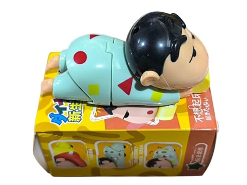 Image of Shinchan Manual Clockwork Toy, 5CM Anime Character, Crawling Push Toy, Children's Birthday Gift Figure, Red and Yellow (Shinchan D)