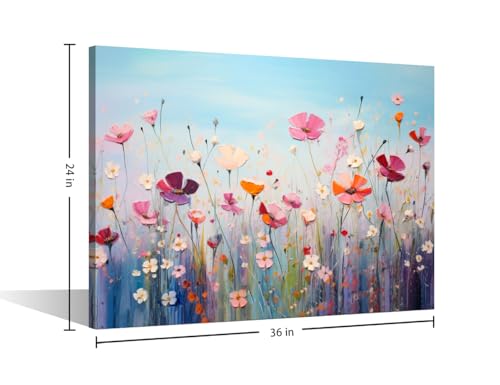 Tableau moderne fleurs pour habiller un mur de chambre vide - 5