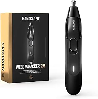MANSCAPED Weed Whacker 2.0 Elektryczny trymer do włosów w nosie i uszach, precyzyjne narzędzie z akumulatorem, na mokro/na sucho, łatwe do czyszczenia, ulepszone wymienne ostrze ze stali nierdzewnej