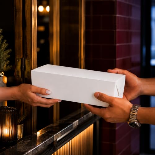 Image of Restaurantware Take Out Lunch Box 400 Count 8.86 x 4.88 x 3.07 Inches Paper Disposable Container Recyclable Food Box Greaseproof Spill-Resistant White
