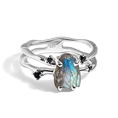 Silver Labradorite Ring - Flow