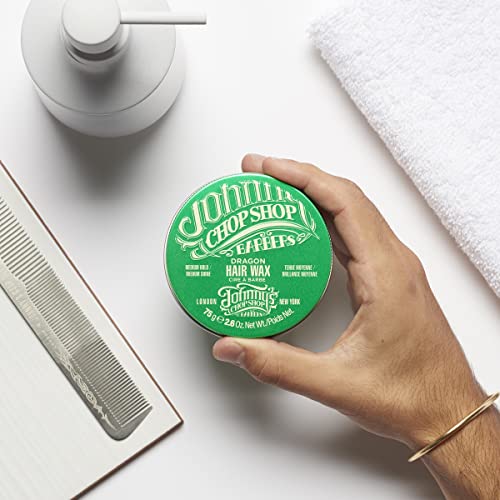 Johnny's Chop Shop Men's Hair Dragon Wax Medium Hold, Medium Natural Shine, Non-Greasy, 75 g, 2.6 oz