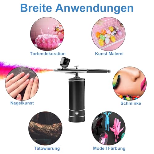 Kit aérographe sans fil pour éviter les taches sur maquillage et décoration de gâteau