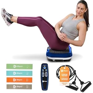 LifePro Waver Vibration Plate Exercise Machine for Full Body Workout, 99 Speed Levels, Resistance Bands, Remote, Home Fitness and Weight Loss Platform