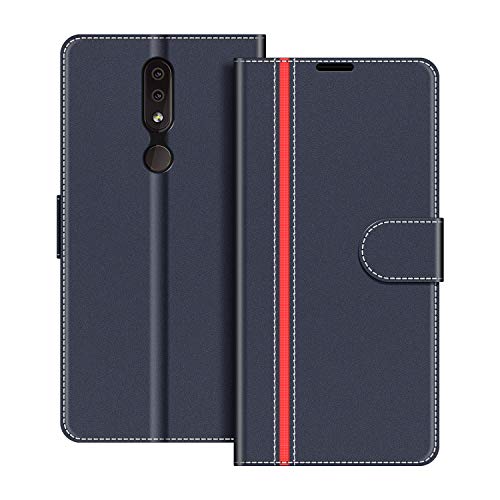 AKABEILA Custodia per Nokia 4.2 Premium in Pelle Flip Portafoglio Custodia con Chiusura Magnetica Cavalletto Slot per Schede Folio Copertura Della Cassa Del Telefono Antiurto Marrone Scuro