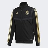 Chaqueta Fútbol Hombre adidas Real Pre Jkt Chaqueta, Hombre, Negro/Orfúos, S