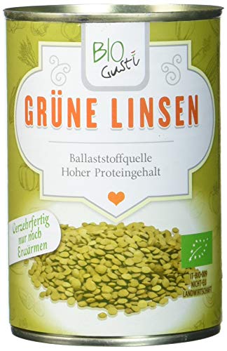 Biogustí Grüne Linsen Bio, 12 x 400 g