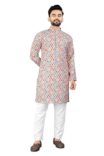 Image of Trustous Kurta Pyjamas set for Mens | Pyjamas with kurta PRINTED and classis look |KURTA Pyjamas SET